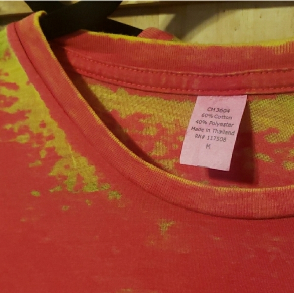 Bundle of 3 Red Yellow Burnout Tees - Picture 3 of 3